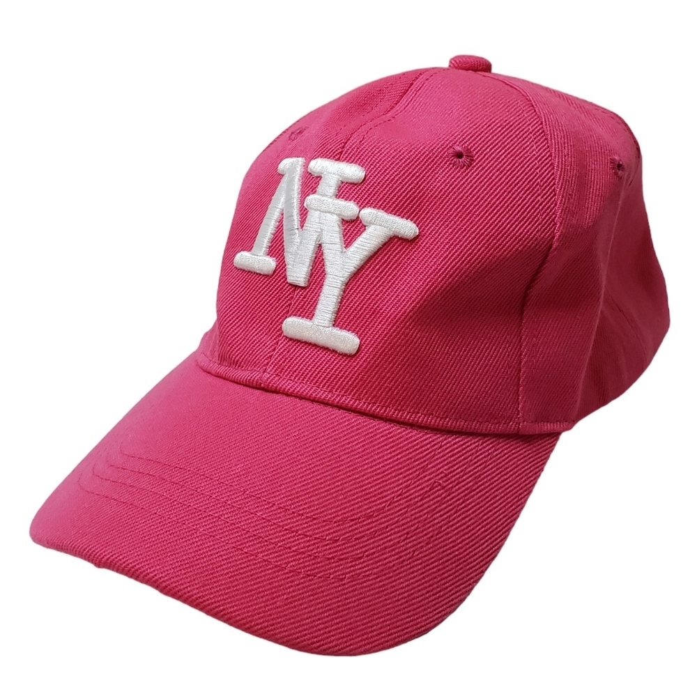 NY Embroidered Pink Baseball Cap